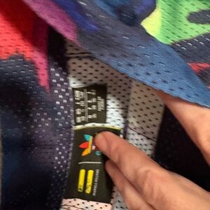 Adidas Pharrell Williams line jersey fabric skirt very colorful side zips up